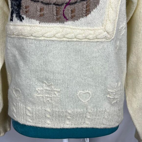 Rare Vintage Woolrich Woman 100% Wool Kitty Cat Sweater (Size S) - Picture 6 of 8